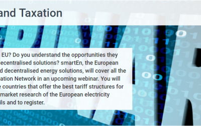 Webinar alert! Launch of the latest edition of The smartEn Map: Network Tariffs and Taxation