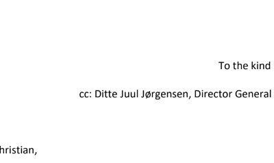 Open letter to Christian Zinglersen & Ditte Juul Jørgensen | Expansion of the scope of the Grid Connection Network Codes to consider Decentralised Energy Resources